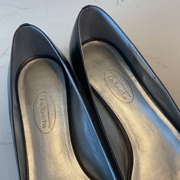 Talbots Leather Peep Toe Flats Black Size 7 - Picture 3 of 5